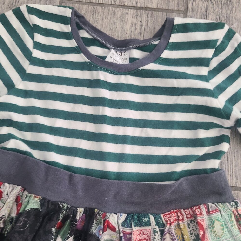 KPea toddler girl Patchwork Christmas Holiday Dress Size 5T - Picture 5 of 11